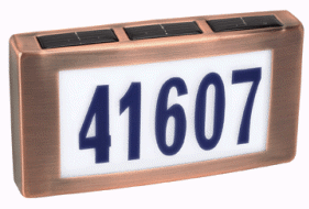 Solar House Address Number Plaque